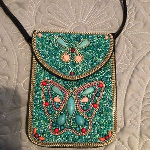 Crossbody beaded purse